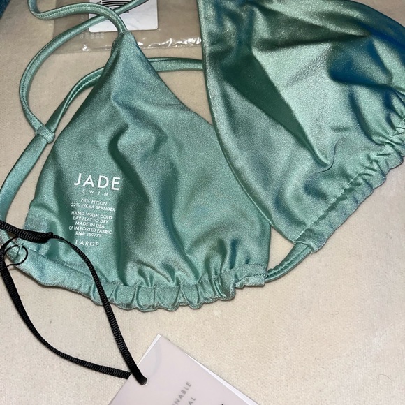 Jade swim via bikini top seafoam sheer size L - Picture 7 of 9